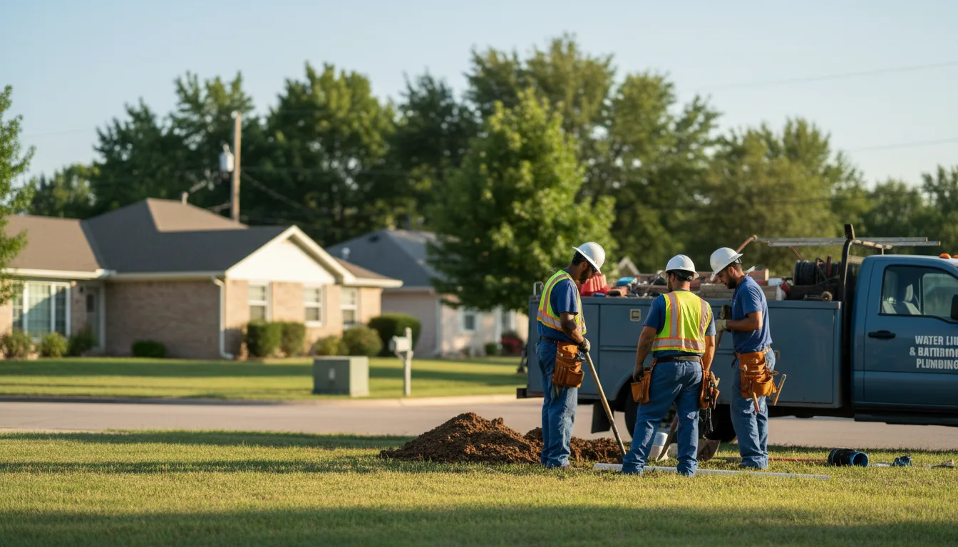 Residential water line and bathroom plumbing service in Edison, GA